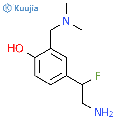 4-(2-amino-1-fluoroethyl)-2-(dimethylamino)methylphenol structure