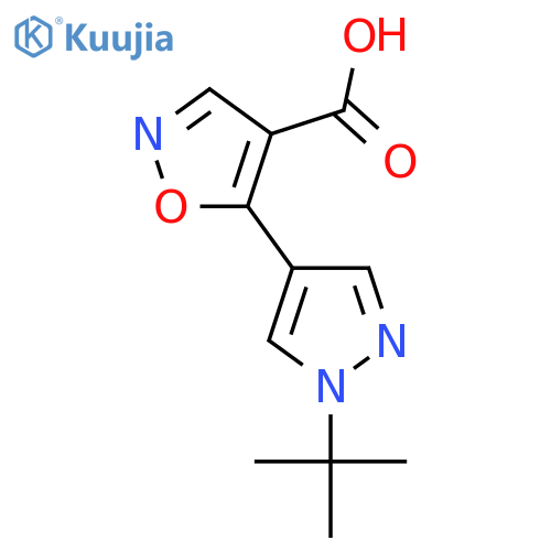 5-(1-tert-butyl-1H-pyrazol-4-yl)-1,2-oxazole-4-carboxylic acid structure