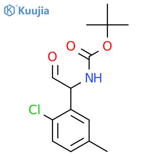 tert-butyl N-1-(2-chloro-5-methylphenyl)-2-oxoethylcarbamate structure