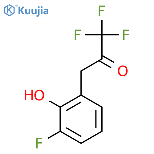 1,1,1-trifluoro-3-(3-fluoro-2-hydroxyphenyl)propan-2-one structure