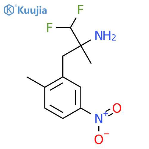 1,1-difluoro-2-methyl-3-(2-methyl-5-nitrophenyl)propan-2-amine structure