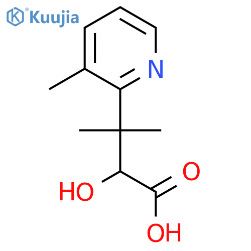 2-hydroxy-3-methyl-3-(3-methylpyridin-2-yl)butanoic acid structure