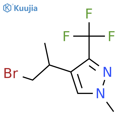 4-(1-bromopropan-2-yl)-1-methyl-3-(trifluoromethyl)-1H-pyrazole structure