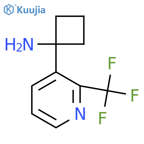 1-2-(trifluoromethyl)pyridin-3-ylcyclobutan-1-amine structure
