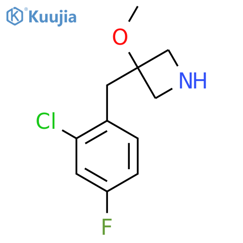 3-(2-chloro-4-fluorophenyl)methyl-3-methoxyazetidine structure