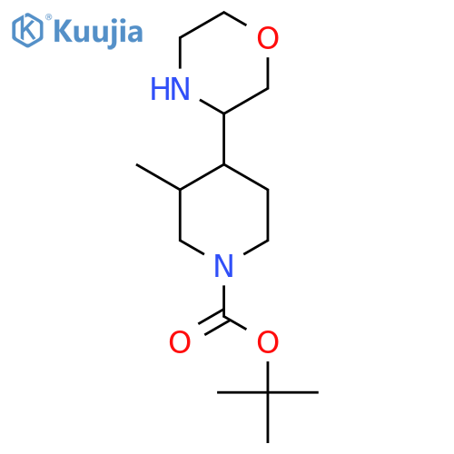 tert-butyl 3-methyl-4-(morpholin-3-yl)piperidine-1-carboxylate structure