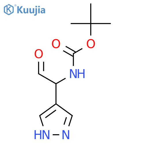 tert-butyl N-[2-oxo-1-(1H-pyrazol-4-yl)ethyl]carbamate structure