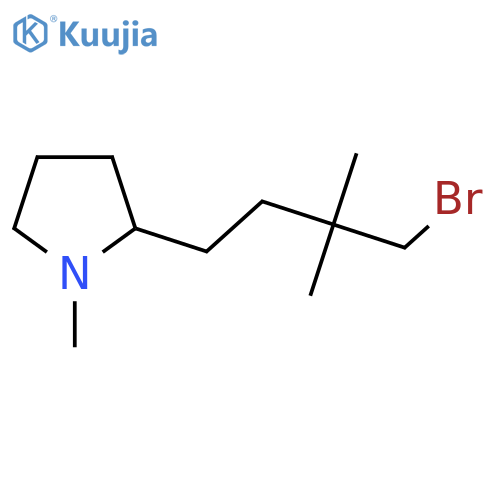 2-(4-bromo-3,3-dimethylbutyl)-1-methylpyrrolidine structure