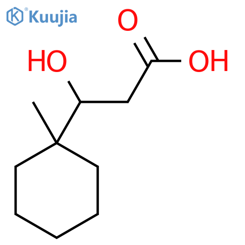 3-hydroxy-3-(1-methylcyclohexyl)propanoic acid structure