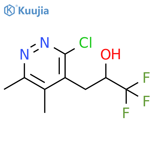 3-(3-chloro-5,6-dimethylpyridazin-4-yl)-1,1,1-trifluoropropan-2-ol structure