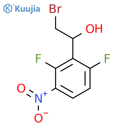 2-bromo-1-(2,6-difluoro-3-nitrophenyl)ethan-1-ol structure