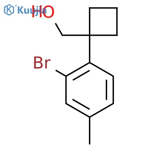 1-(2-bromo-4-methylphenyl)cyclobutylmethanol structure