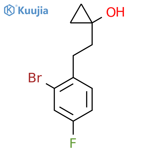 1-2-(2-bromo-4-fluorophenyl)ethylcyclopropan-1-ol structure