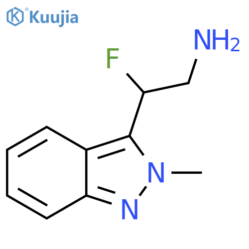 2-fluoro-2-(2-methyl-2H-indazol-3-yl)ethan-1-amine structure
