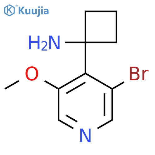 1-(3-bromo-5-methoxypyridin-4-yl)cyclobutan-1-amine structure