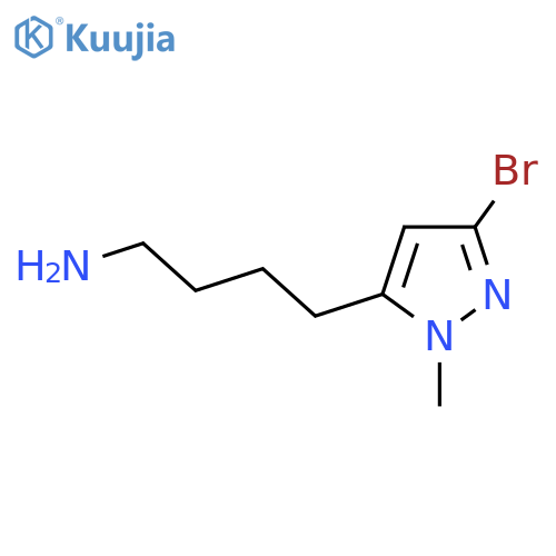 4-(3-bromo-1-methyl-1H-pyrazol-5-yl)butan-1-amine structure