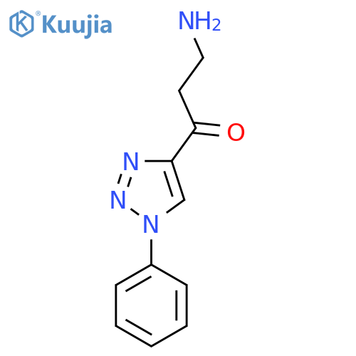 3-amino-1-(1-phenyl-1H-1,2,3-triazol-4-yl)propan-1-one structure