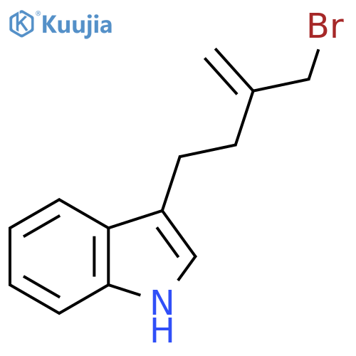 3-3-(bromomethyl)but-3-en-1-yl-1H-indole structure