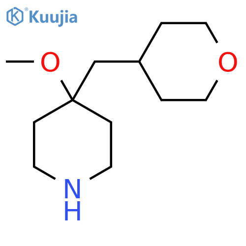 4-methoxy-4-(oxan-4-yl)methylpiperidine structure