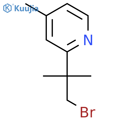 2-(1-bromo-2-methylpropan-2-yl)-4-methylpyridine structure
