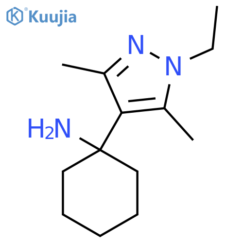 1-(1-ethyl-3,5-dimethyl-1H-pyrazol-4-yl)cyclohexan-1-amine structure