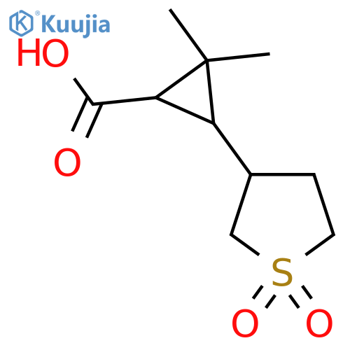 3-(1,1-dioxo-1lambda6-thiolan-3-yl)-2,2-dimethylcyclopropane-1-carboxylic acid structure