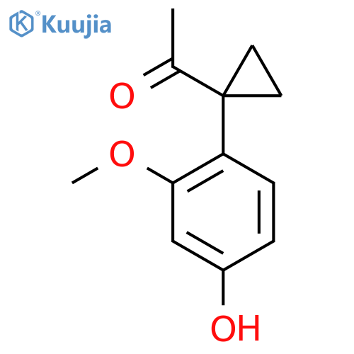 1-1-(4-hydroxy-2-methoxyphenyl)cyclopropylethan-1-one structure