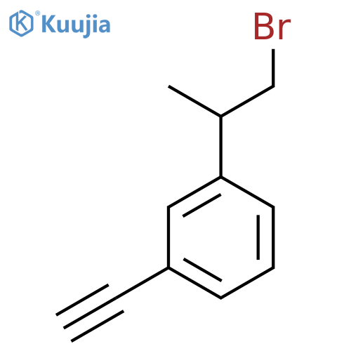 1-(1-bromopropan-2-yl)-3-ethynylbenzene structure