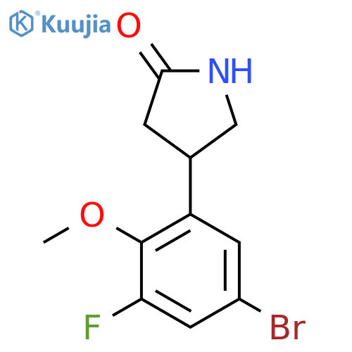4-(5-bromo-3-fluoro-2-methoxyphenyl)pyrrolidin-2-one structure