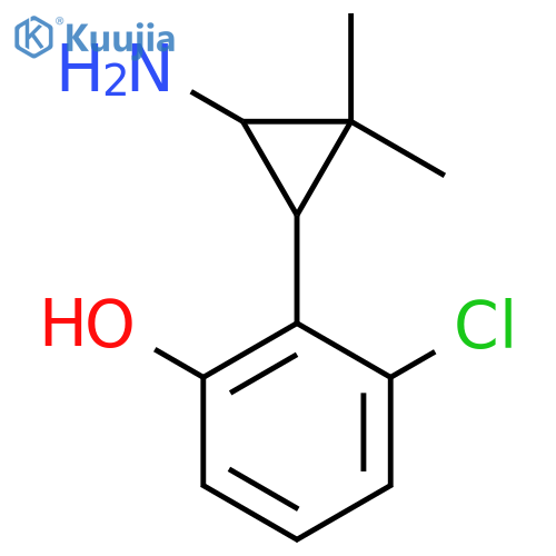 2-(3-amino-2,2-dimethylcyclopropyl)-3-chlorophenol structure