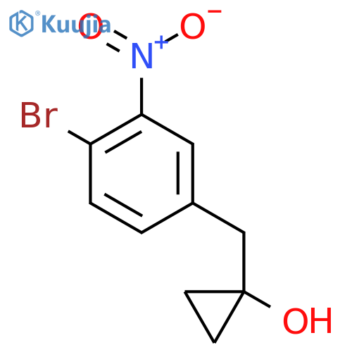 1-(4-bromo-3-nitrophenyl)methylcyclopropan-1-ol structure