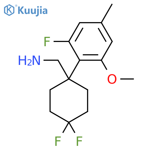 4,4-difluoro-1-(2-fluoro-6-methoxy-4-methylphenyl)cyclohexylmethanamine structure