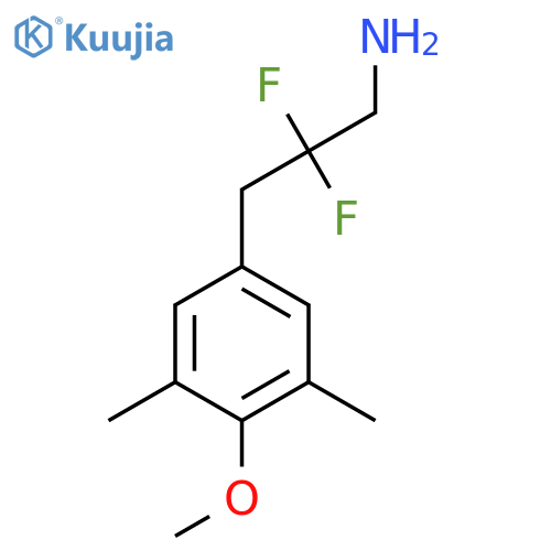 2,2-difluoro-3-(4-methoxy-3,5-dimethylphenyl)propan-1-amine structure