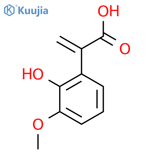 2-(2-hydroxy-3-methoxyphenyl)prop-2-enoic acid structure