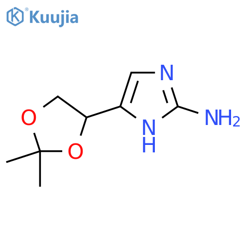 5-(2,2-dimethyl-1,3-dioxolan-4-yl)-1H-imidazol-2-amine structure