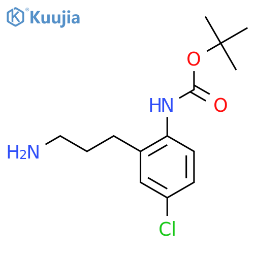 tert-butyl N-2-(3-aminopropyl)-4-chlorophenylcarbamate structure