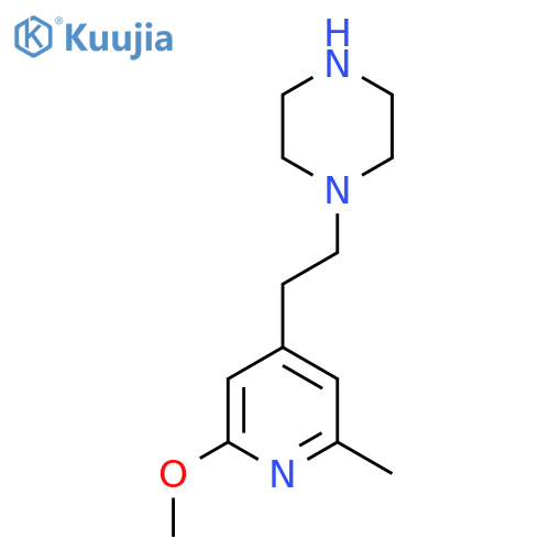 1-2-(2-methoxy-6-methylpyridin-4-yl)ethylpiperazine structure