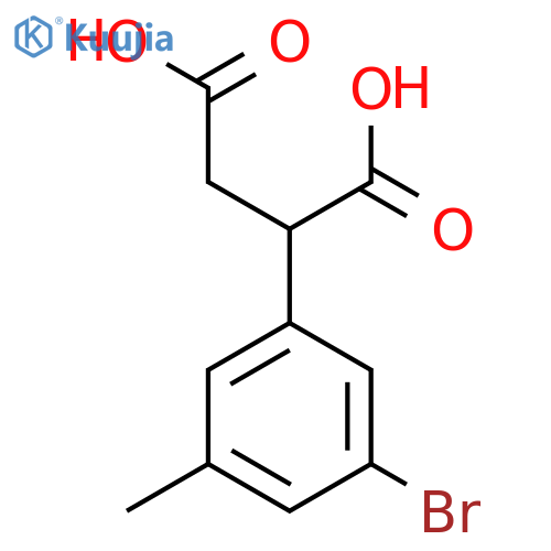 2-(3-bromo-5-methylphenyl)butanedioic acid structure