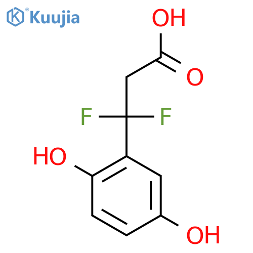 3-(2,5-dihydroxyphenyl)-3,3-difluoropropanoic acid structure