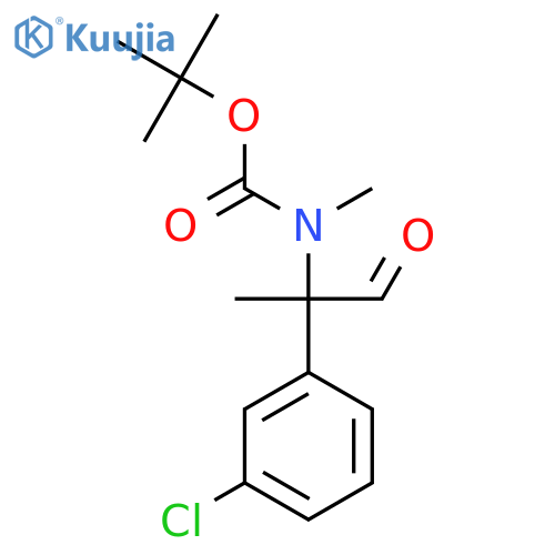 tert-butyl N-2-(3-chlorophenyl)-1-oxopropan-2-yl-N-methylcarbamate structure