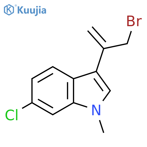 3-(3-bromoprop-1-en-2-yl)-6-chloro-1-methyl-1H-indole structure