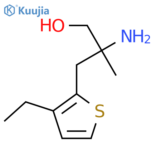 2-amino-3-(3-ethylthiophen-2-yl)-2-methylpropan-1-ol structure