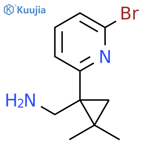 1-(6-bromopyridin-2-yl)-2,2-dimethylcyclopropylmethanamine structure