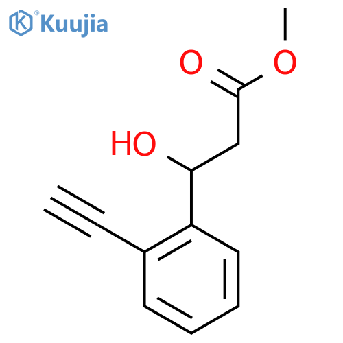 methyl 3-(2-ethynylphenyl)-3-hydroxypropanoate structure