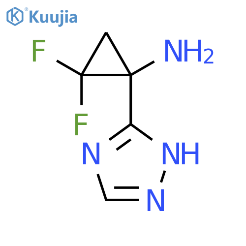 2,2-difluoro-1-(1H-1,2,4-triazol-3-yl)cyclopropan-1-amine structure