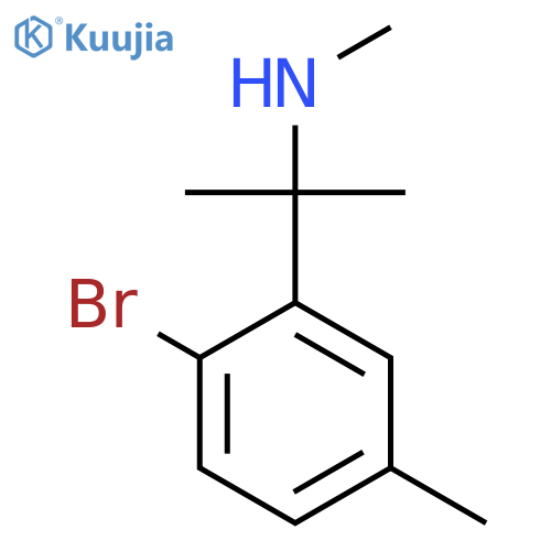 2-(2-bromo-5-methylphenyl)propan-2-yl(methyl)amine structure