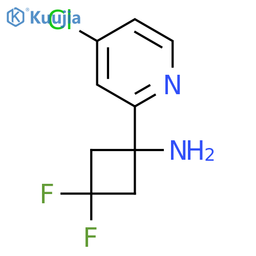 1-(4-chloropyridin-2-yl)-3,3-difluorocyclobutan-1-amine structure