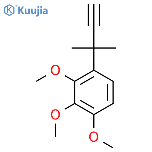 1,2,3-trimethoxy-4-(2-methylbut-3-yn-2-yl)benzene structure