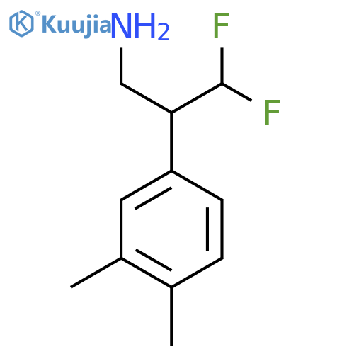 2-(3,4-dimethylphenyl)-3,3-difluoropropan-1-amine structure