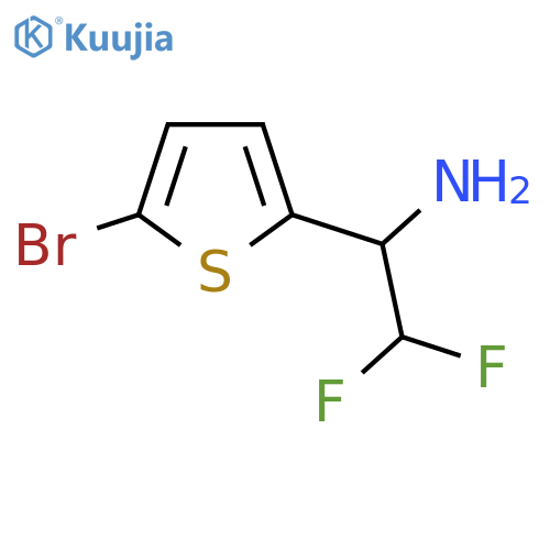 1-(5-bromothiophen-2-yl)-2,2-difluoroethan-1-amine structure
